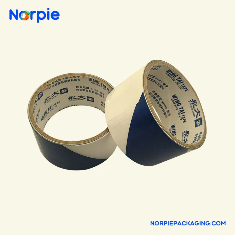 Sininen ja valkoinen varoitusnauha