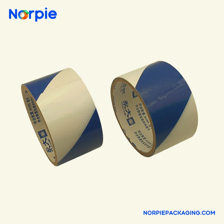 Blue White Warning Tape